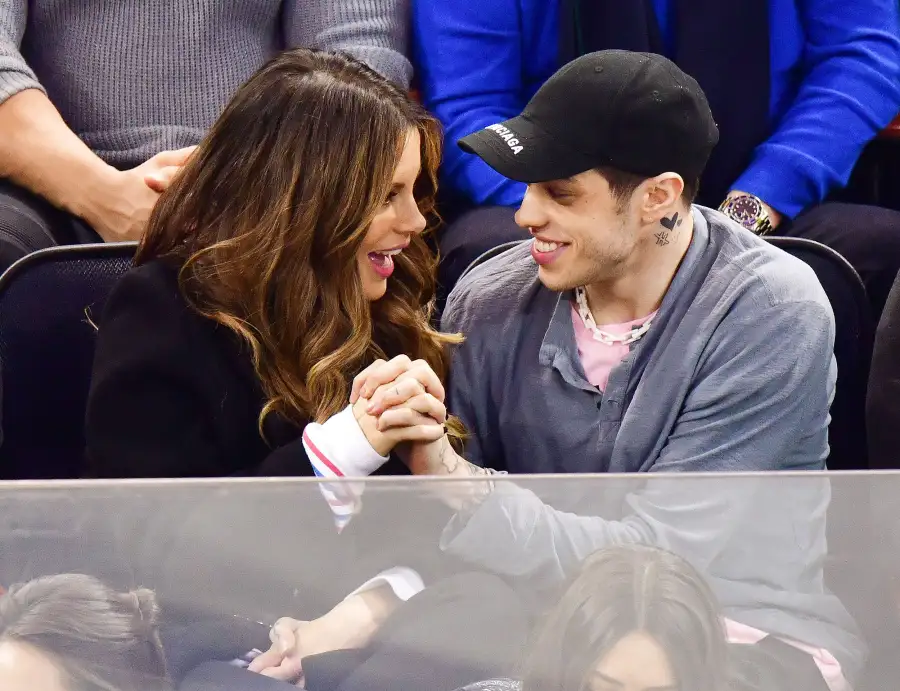 Kate Beckinsale Pete Davidson PDA Kiss New York Rangers Game