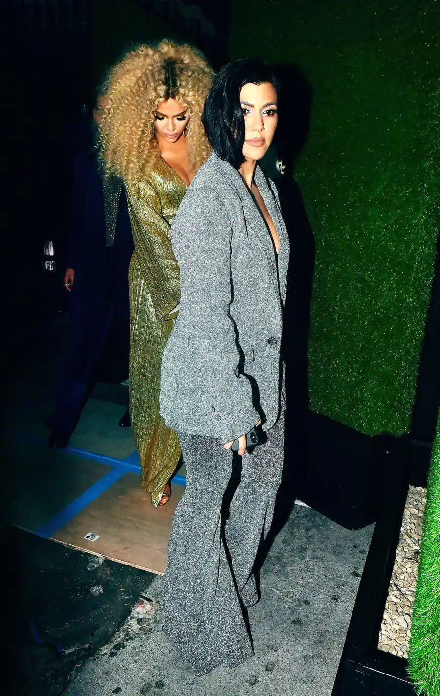 Kourtney Kardashian Stuns In a Shirtless Sparkly Suit