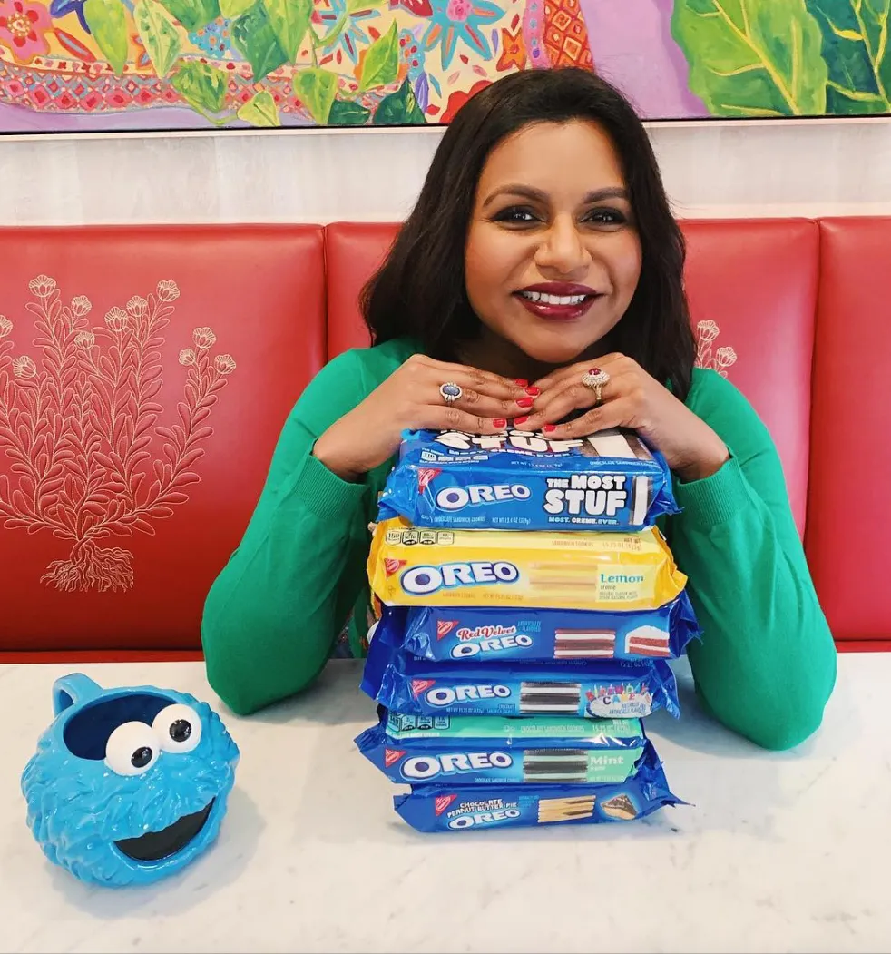 Mindy-Kaling-Celebrates-National-Oreo-Day