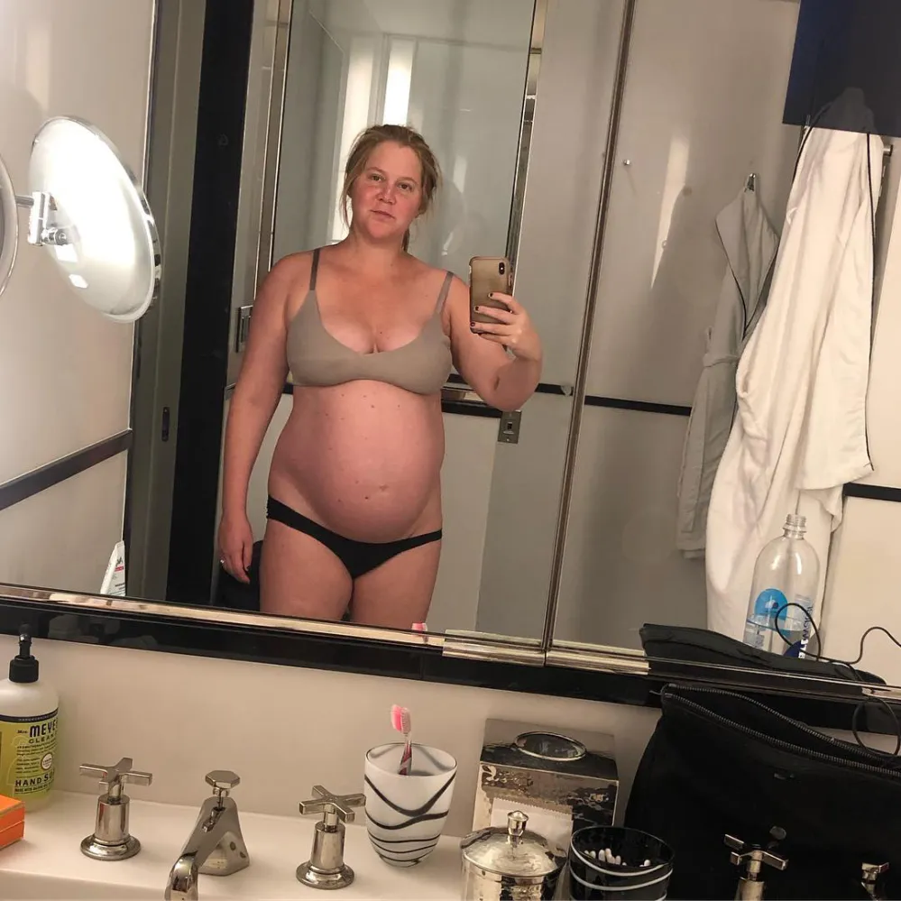 Pregnant Amy Schumer Shows Off Bare Baby Bump, Says She&rsquo;s Feeling &lsquo;Strong and Beautiful'