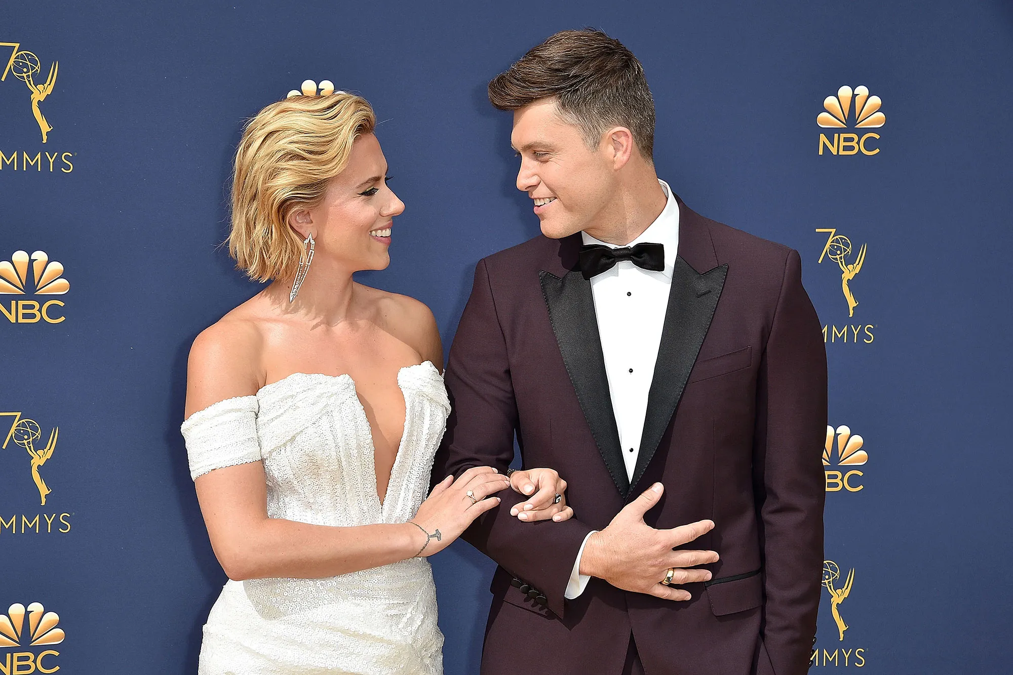 Colin Jost Who? Scarlett Johansson Jokes She's Dating Her Doorman
