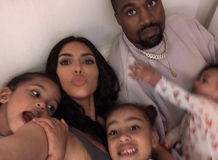 Kim Kardashian Shares Selfie With Kanye West and Kids, Reveals Whether She’d Run for Office
