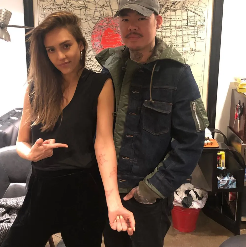 How Miley Cyrus, Zoe Kravitz and Jessica Alba's Tattoo Artist Dr. Woo Creates His Designs