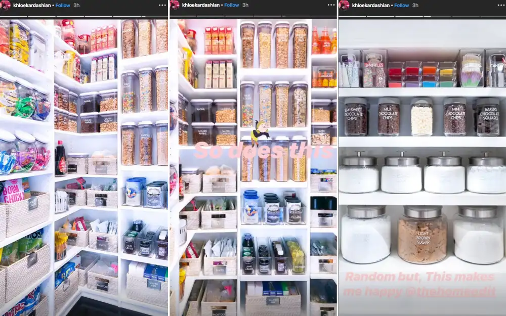 Khloe Kardashian's pantry