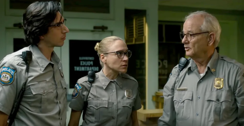 Adam Driver, Chloe Sevigny, and Bill Murray in The Dead Don&rsquo;t Die