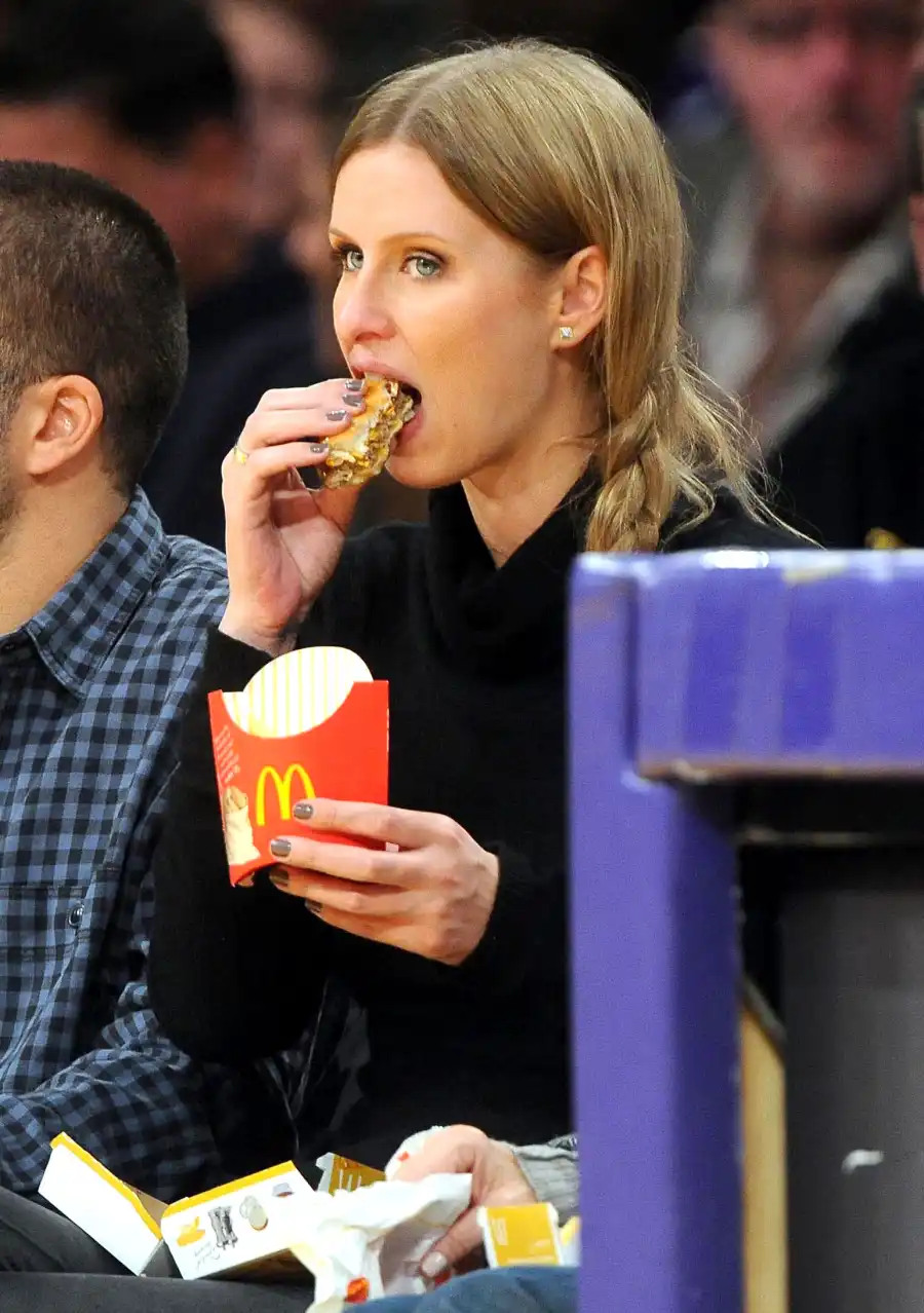 Celebs Eating Courtside