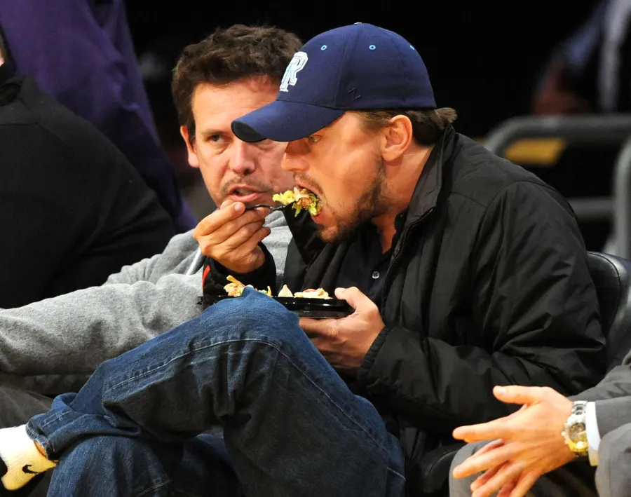 Celebs Eating Courtside