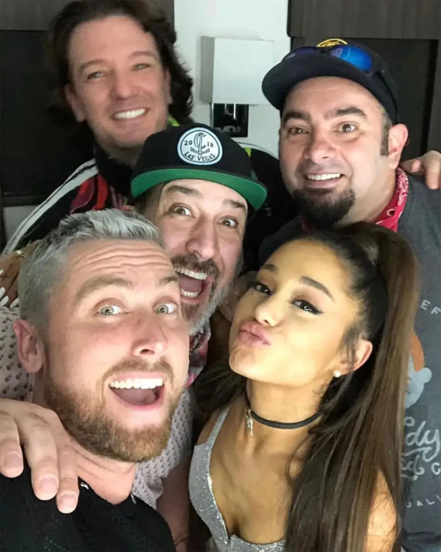 ariana grande NSYNC Joey Fatone, Lance Bass, Chris Kirkpatrick, and JC Chasez coachella