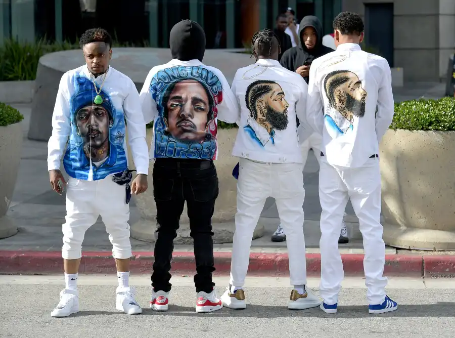 General Views of Nipsey Hussle Memorial
