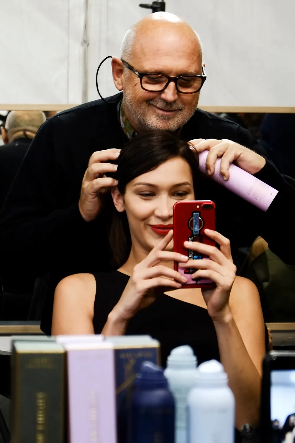 Sam McKnight and Bella Hadid