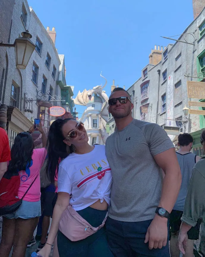 JWoww’s ‘Jersey Shore’ Pals Show Support for Her New Boyfriend As They Visit Harry Potter World Instagram Diagon Alley Jwoww and Zack Clayton Carpinello