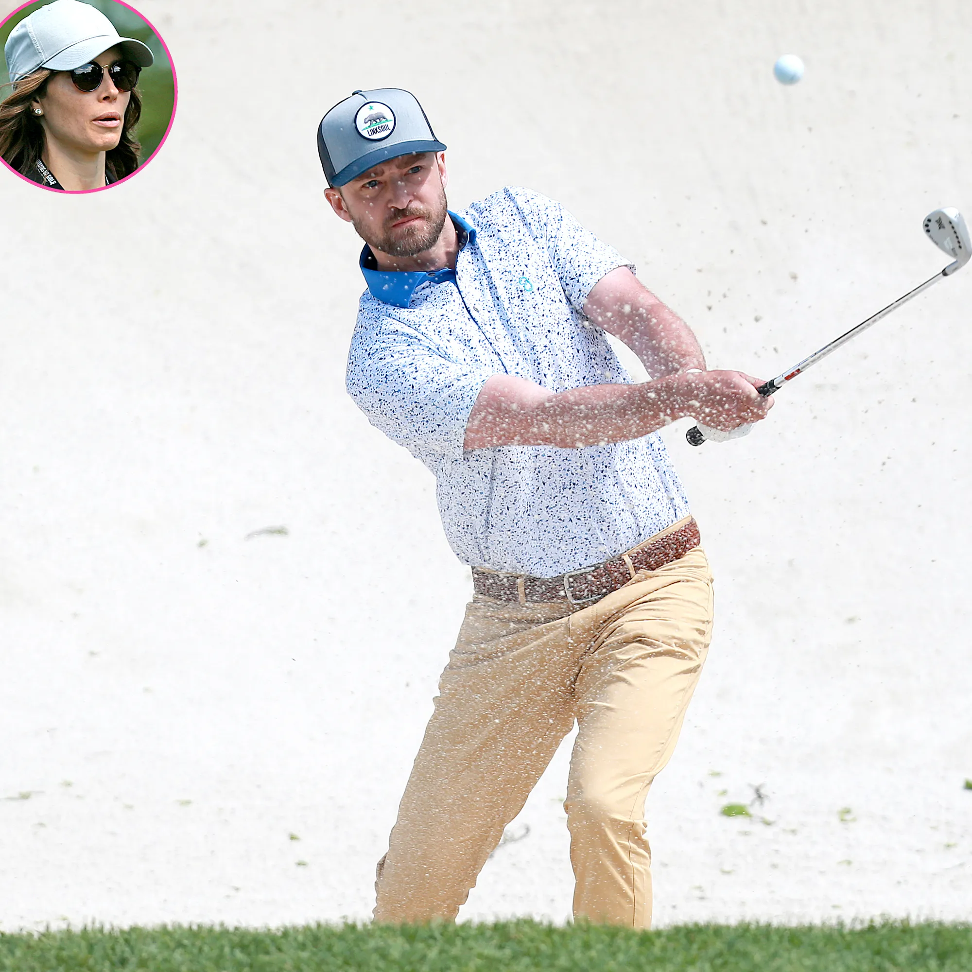 Jessica Biel Cheers on Justin Timberlake PGA Golf