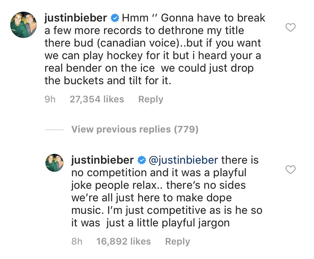 Justin Bieber Pokes Fun at Shawn Mendes Dethroning Him as the Prince of Pop