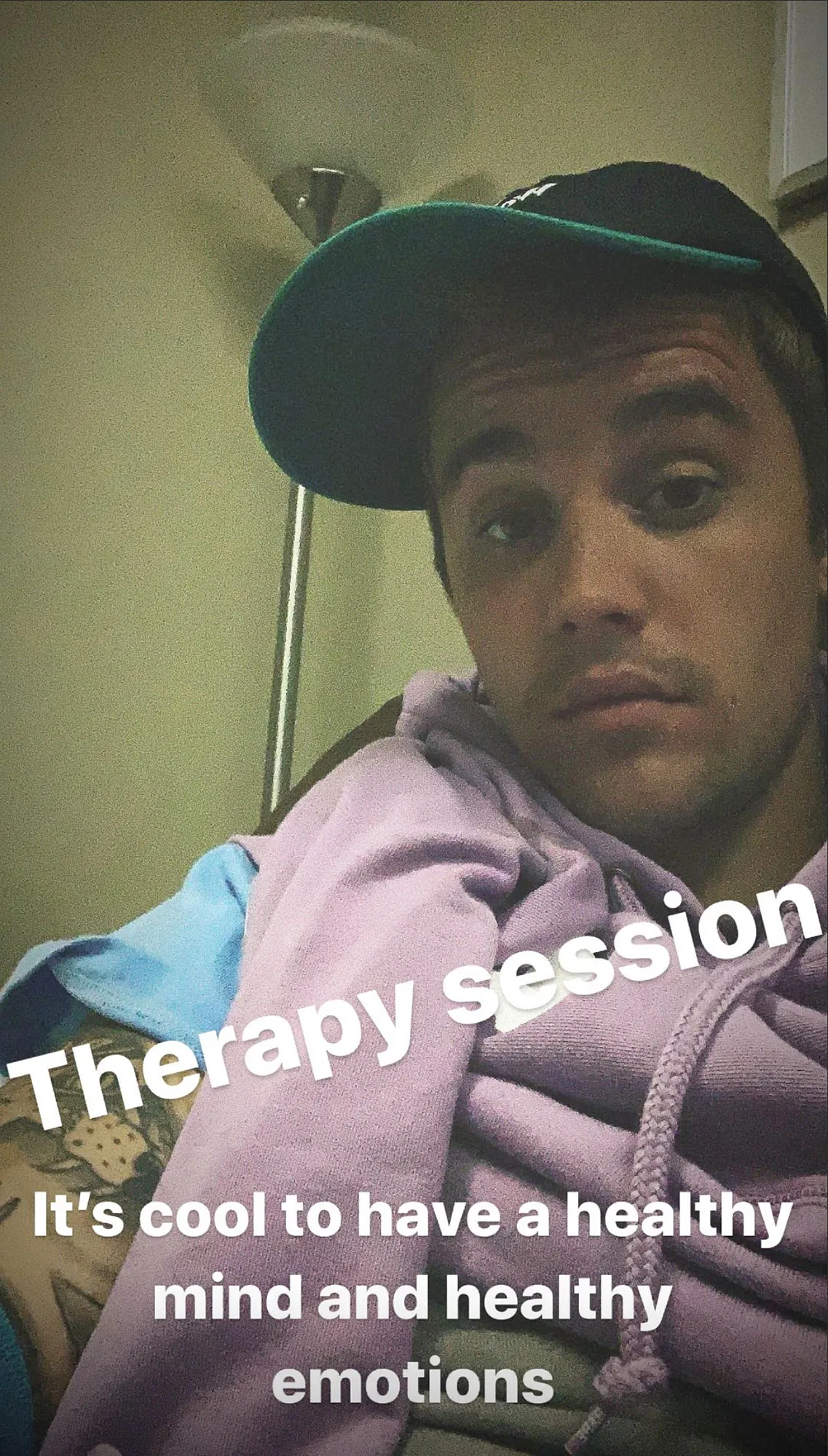 Justin Bieber Therapy Selfie Healthy Mind