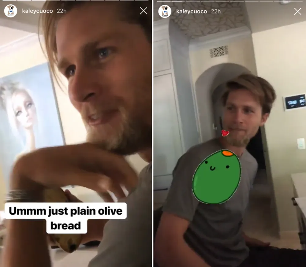 Kaley-Cuoco-Karl-Cook-gross-food