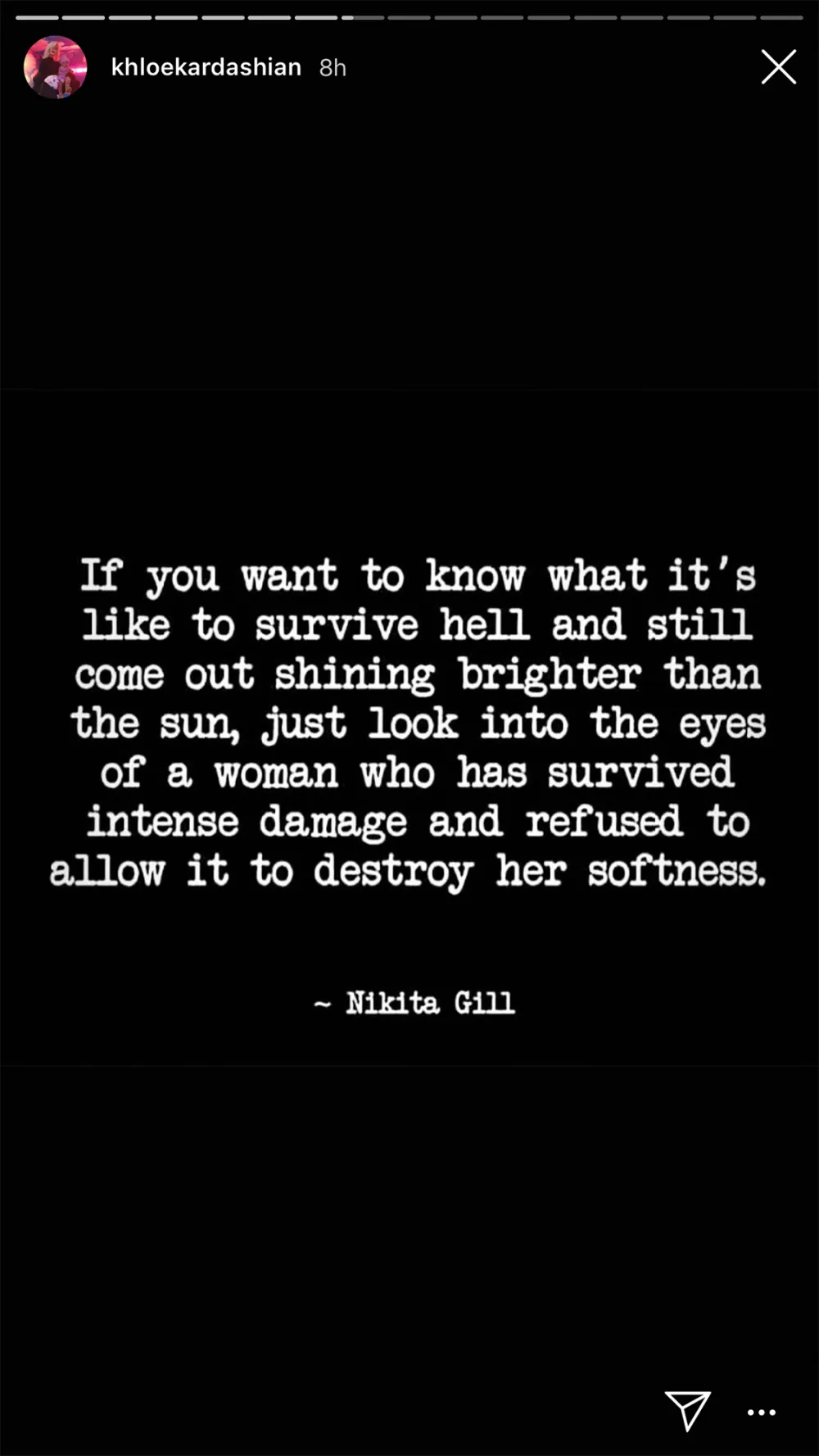 Khloe Kardashian Posts Cryptic Note About Surviving Hell