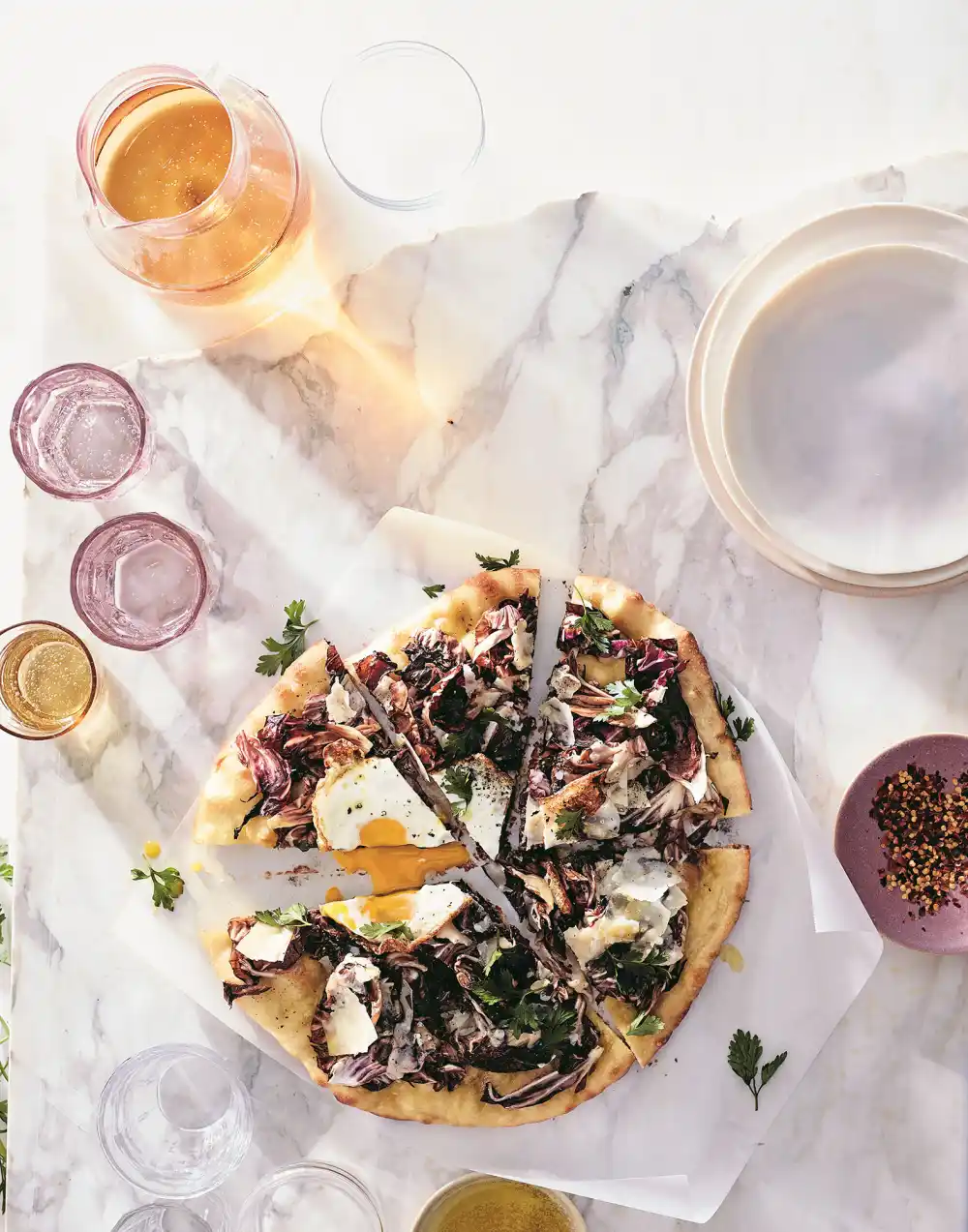 Lea Michele&rsquo;s Shaved Radicchio, Parmesan and Truffle Pizza