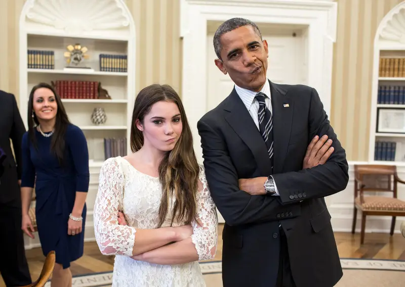 McKayla Maroney Now and President Barack Obama Olympic Athletes Now and Then Gallery