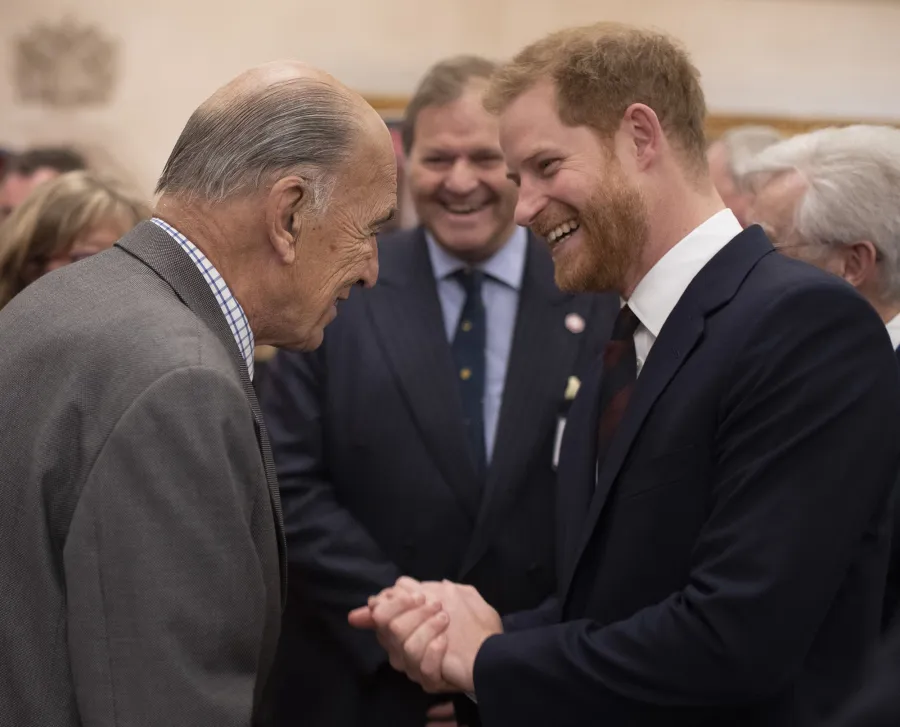 Prince Harry Attends Curry Lunch With Veterans, Says He's 'Very Excited' to Meet Baby Sussex