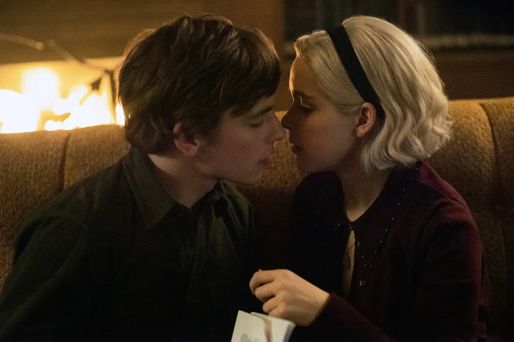 Sorry Harvey Kiernan Shipka Says Nick Is It for Sabrina