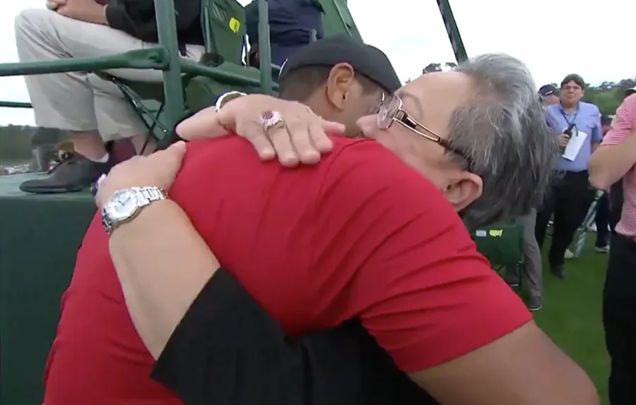 Tiger Woods Celebrates Masters Win