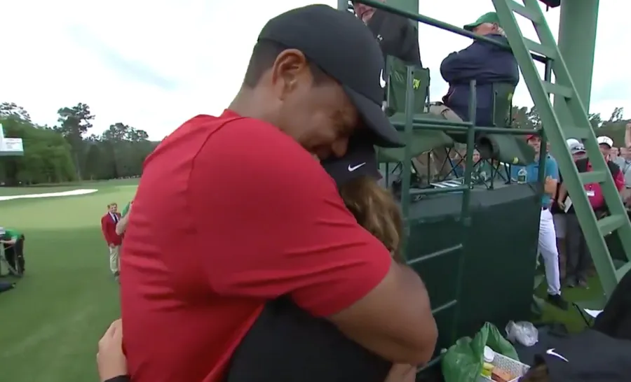 Tiger Woods Celebrates Masters Win