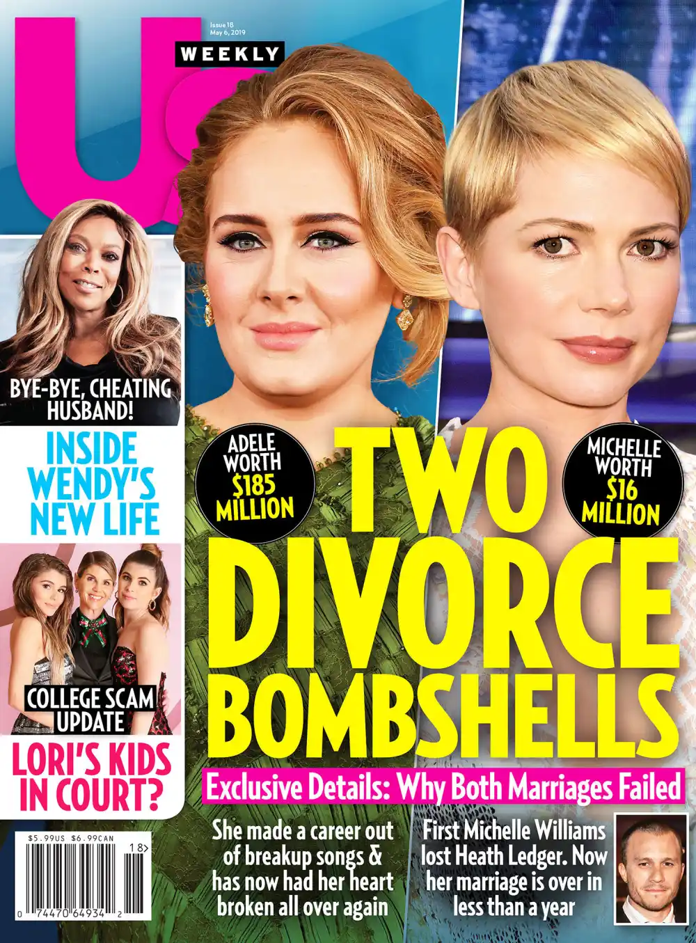 Luxury Handbag Shopping Cover Divorce Adele Michelle Williams