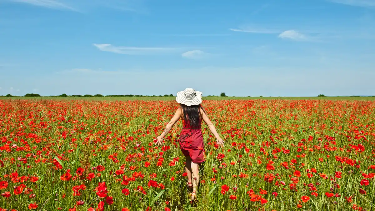 Woman in Flowers