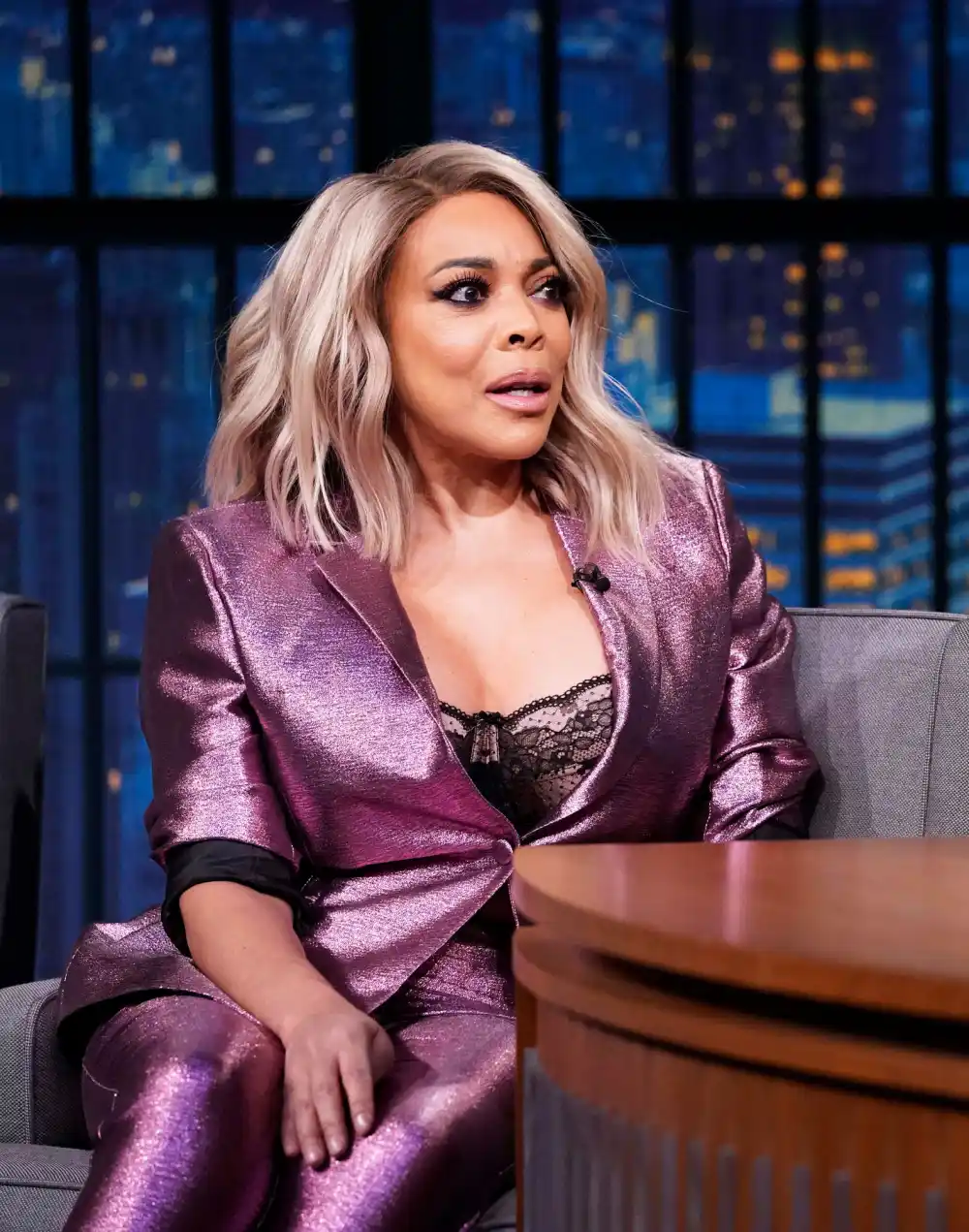 wendy williams purple suit