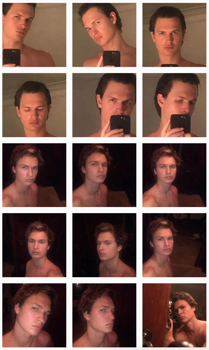 Ansel Elgort Uploads 17 Shirtless Selfies in 10 Minutes Like It&rsquo;s NBD