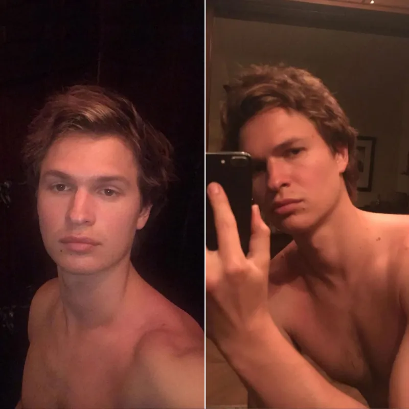 Ansel Elgort Uploads 17 Shirtless Selfies in 10 Minutes Like It’s NBD and His Girlfriend Picks Her Favorite One!