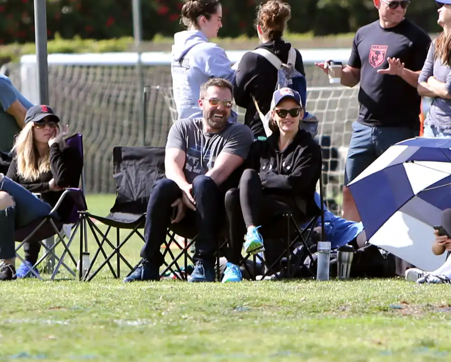 Ben Affleck Laughs With Ex Jennifer Garner at Kid's Sports Game