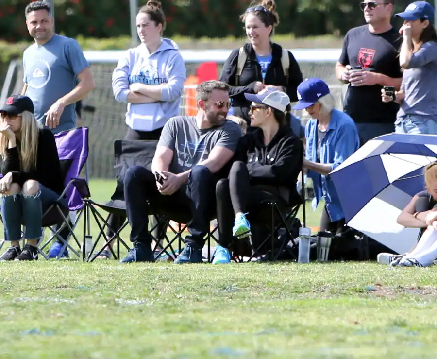 Ben Affleck Laughs With Ex Jennifer Garner at Kid's Sports Game