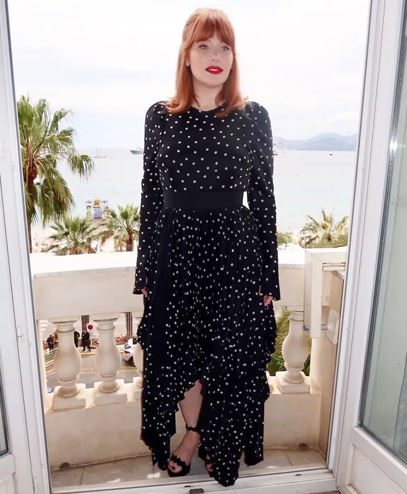 Bryce Dallas Howard Cannes Film Festival Real Real Consignment Polka Dot Dress