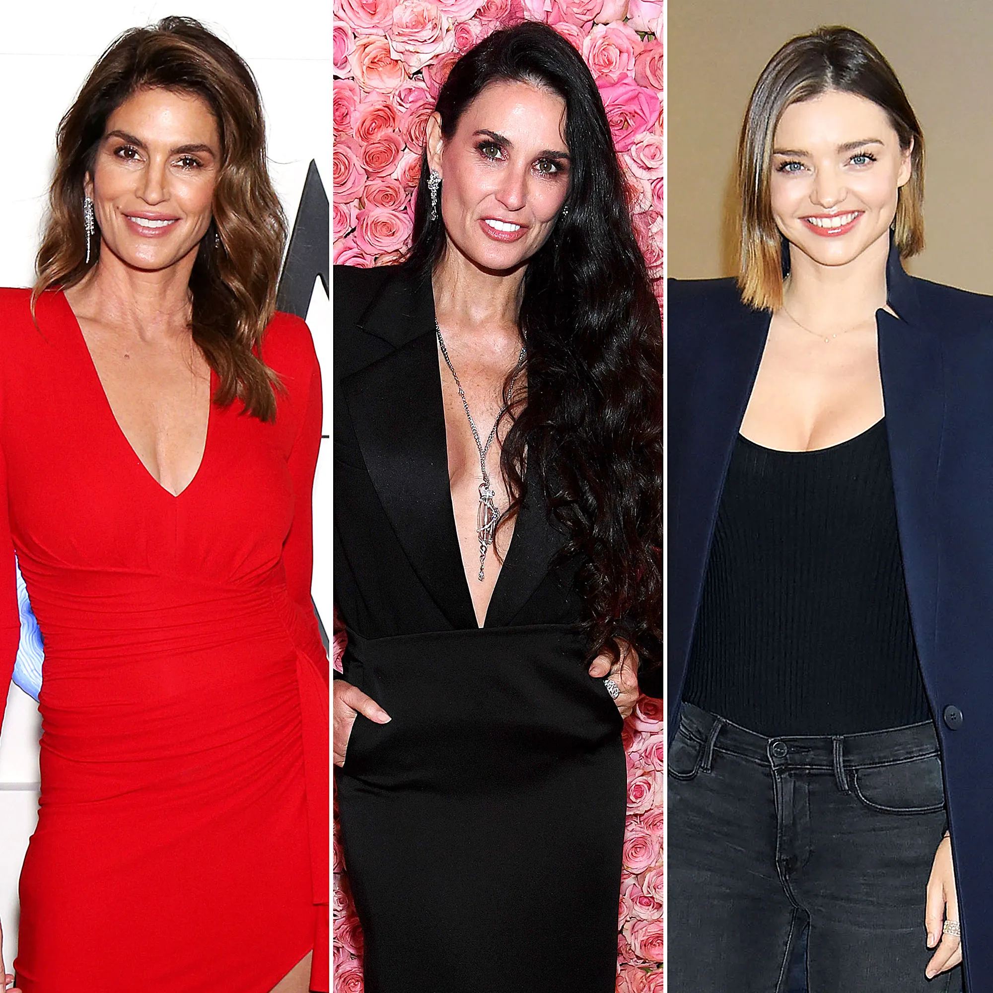 Cindy Crawford, Demi Moore Miranda Kerr yoga