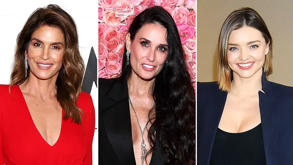 Cindy Crawford, Demi Moore Miranda Kerr yoga