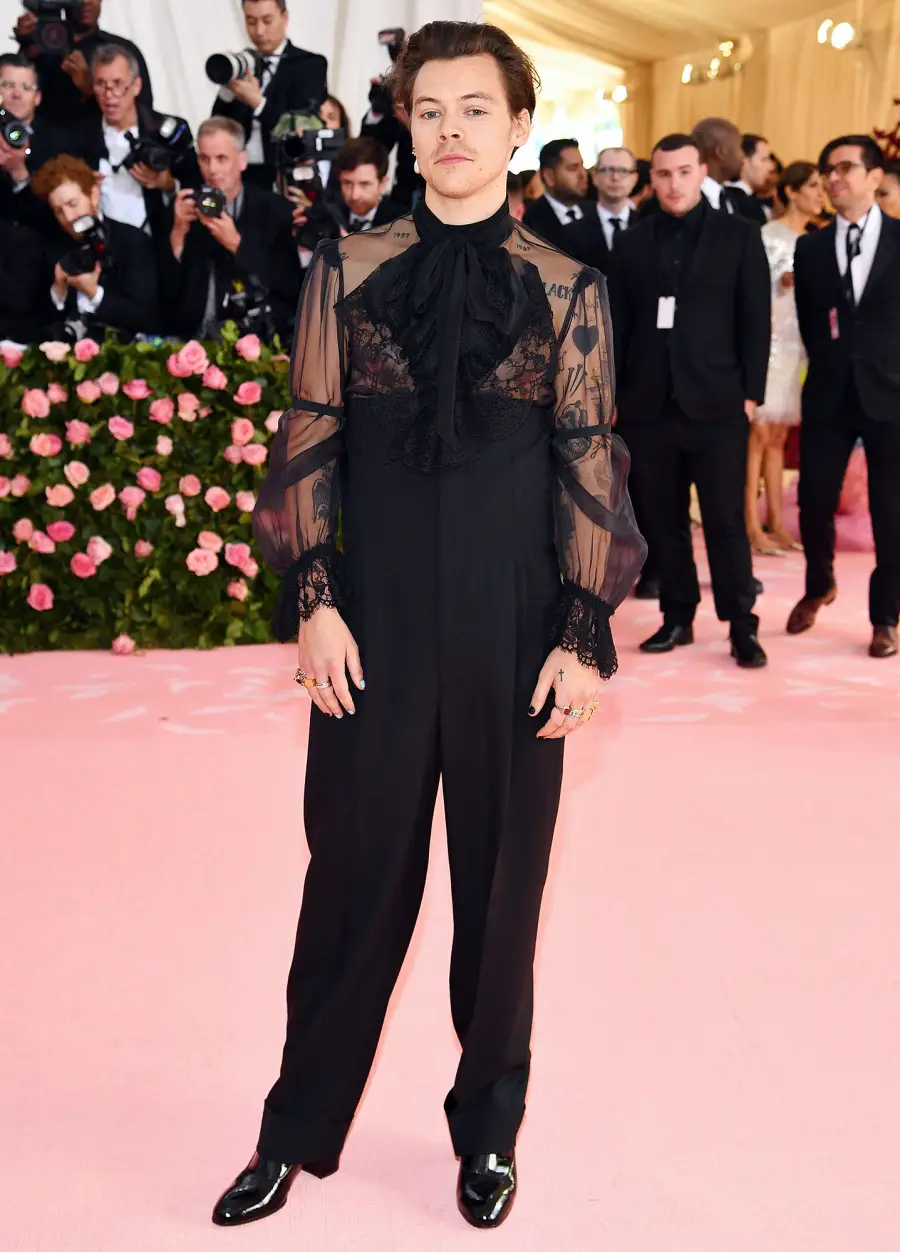 Harry Styles Met Gala 2019 Sheer Blouse