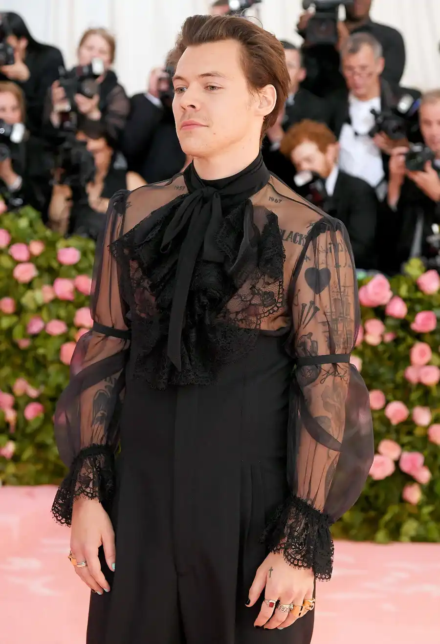 Harry Styles Met Gala 2019 Sheer Blouse