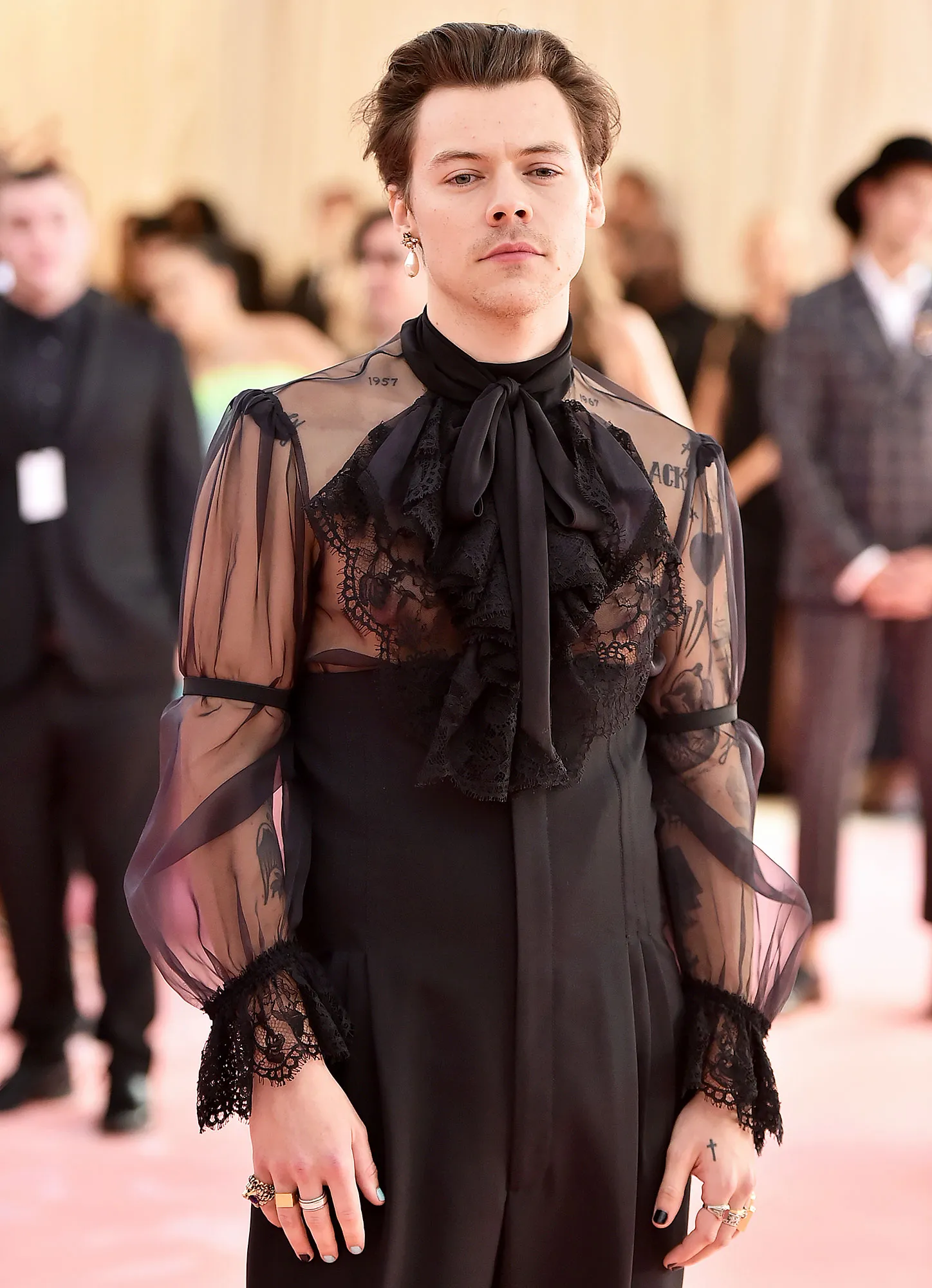 Harry Styles Met Gala 2019 Sheer Blouse