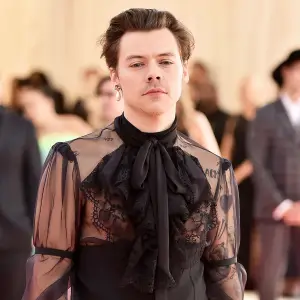 Harry Styles Met Gala 2019 Sheer Blouse