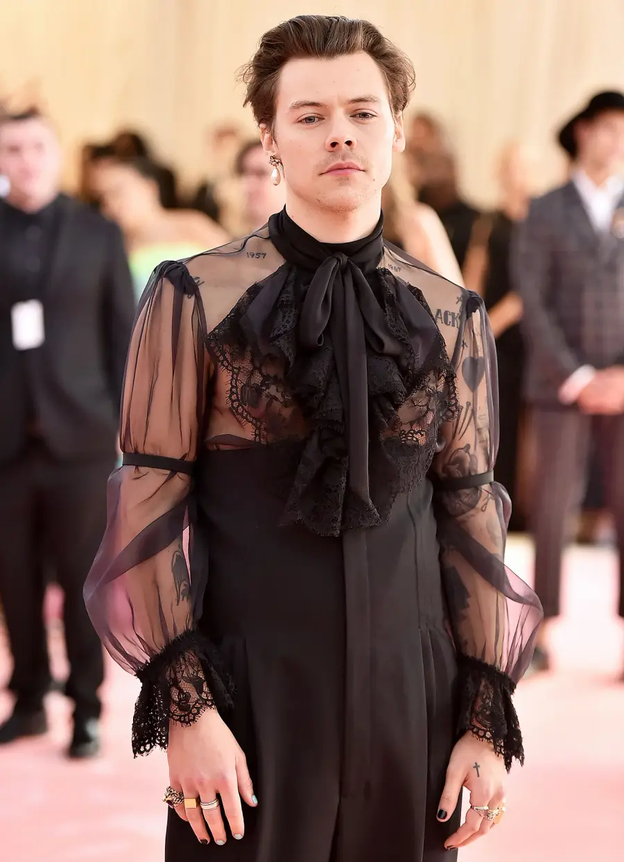 Harry Styles Met Gala 2019 Sheer Blouse