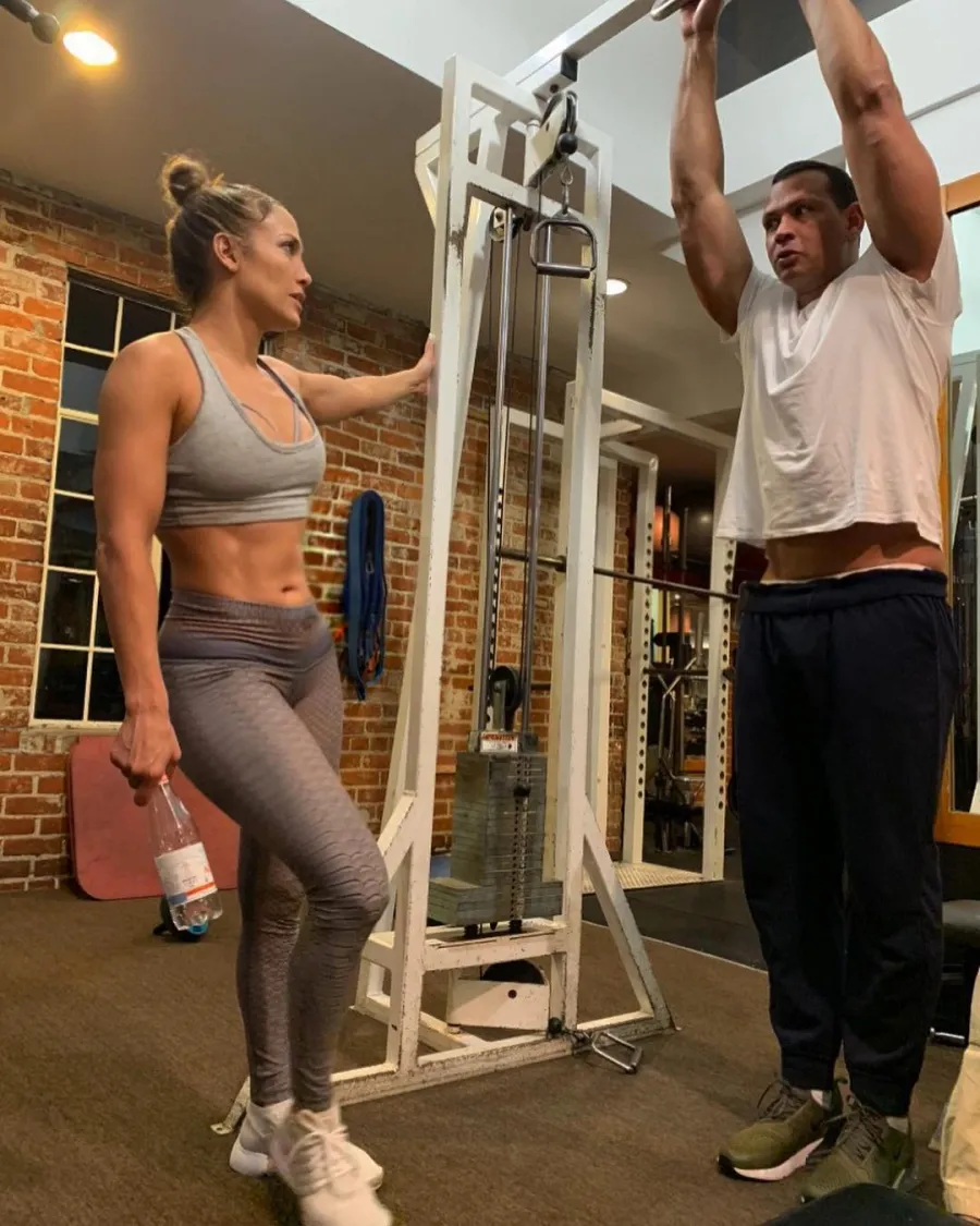 Hollywood's Fittest Celebrity Couples Jennifer Lopez Alex Rodriguez