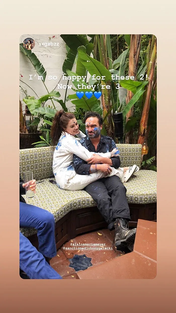 Johnny Galecki Alaina Meyer Gender Reveal Party