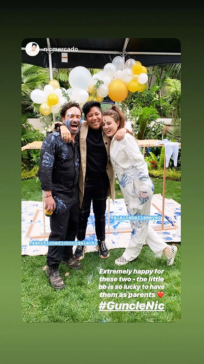 Johnny Galecki Alaina Meyer Gender Reveal Party
