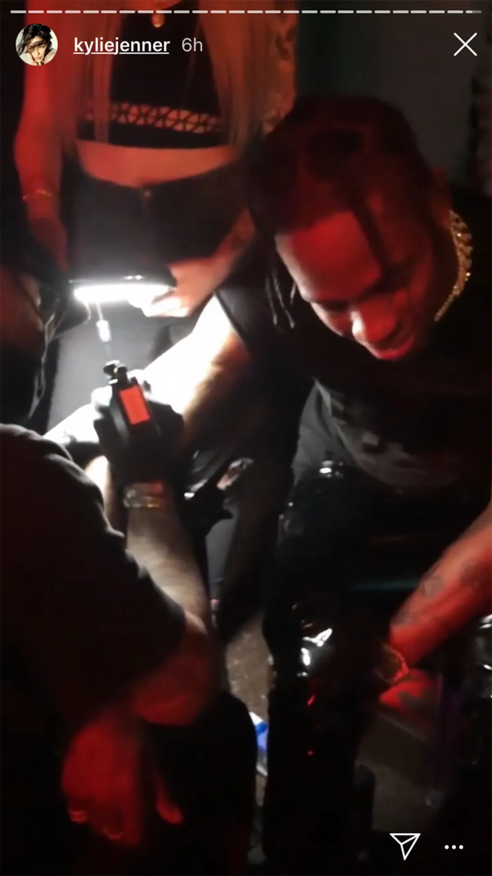 Kylie Jenner Travis Scott tattoos birthday party