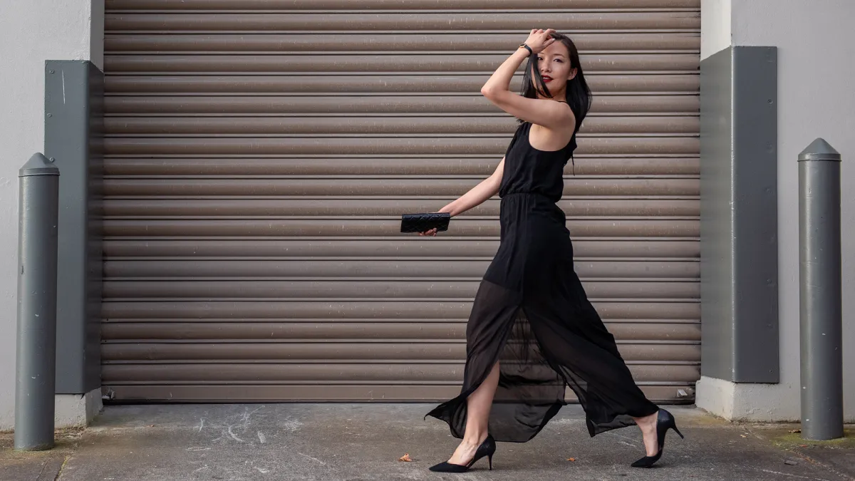 Woman in Black Dress