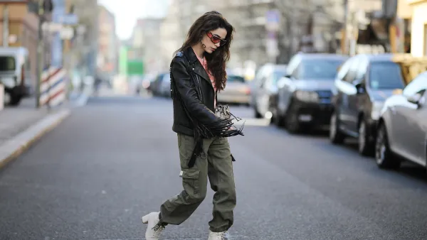 Woman in Utility Pants