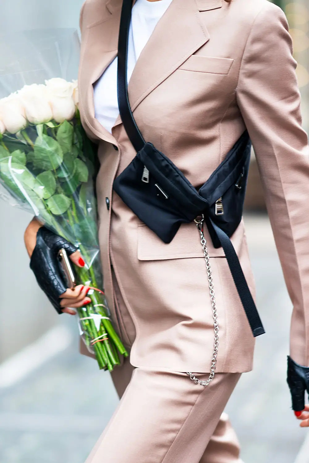 Only Bella Hadid Could Turn a Pretty Pink Suit Into a Cool Fashion-Forward Look