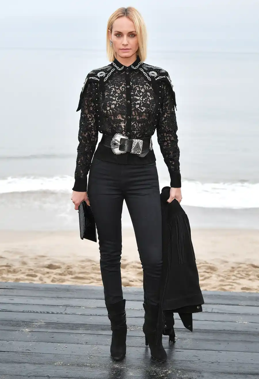 Amber Valletta Saint Laurent Mens Show