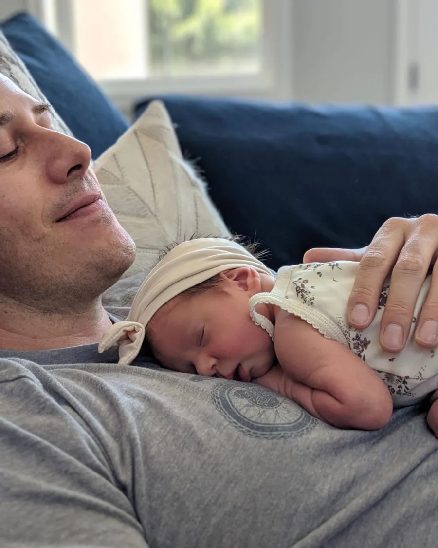 Arie Luyendyk Jr. Cradles His Newborn Daughter